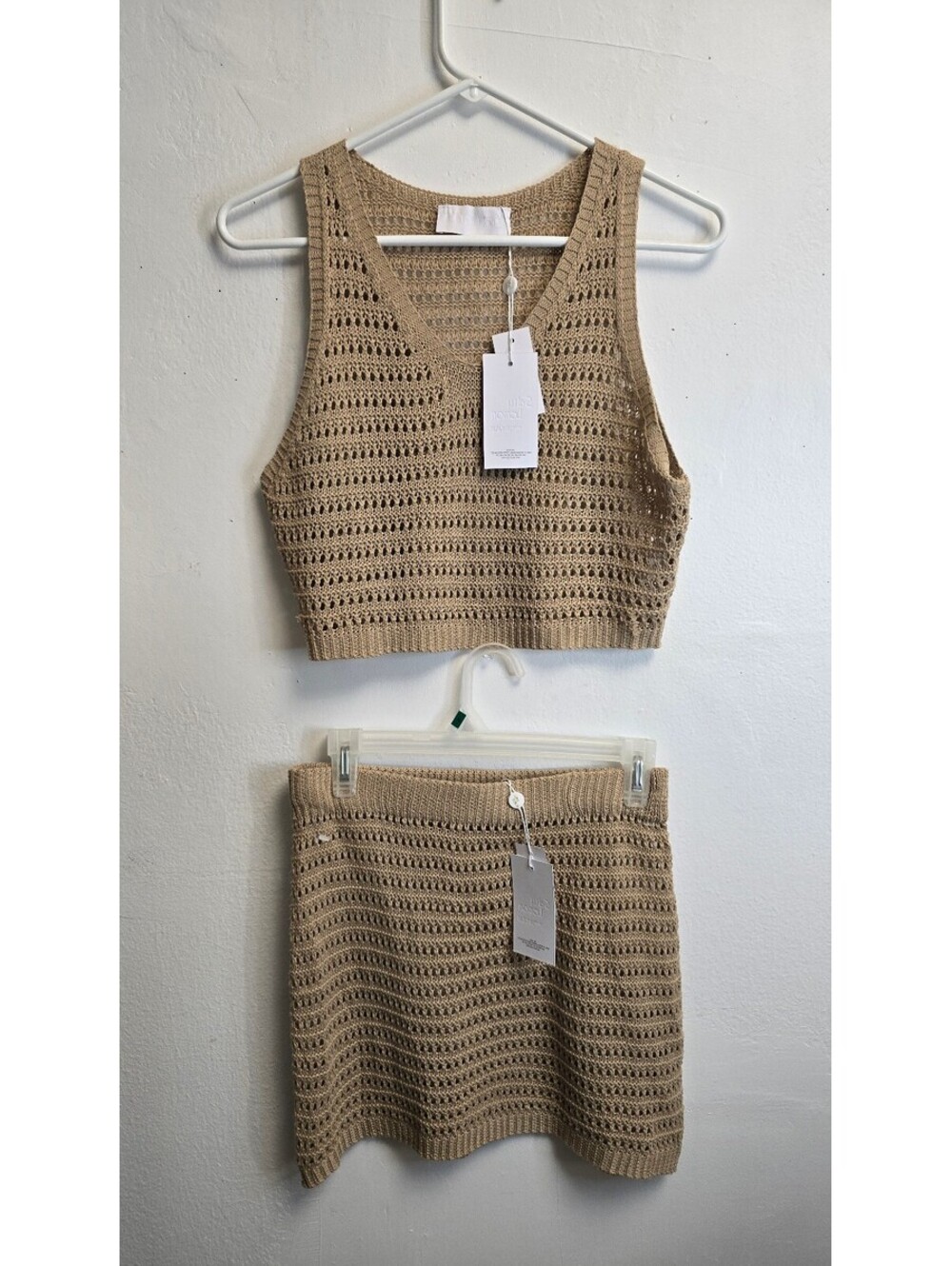 Salty Lemon Crochet Top Skirt Set L/XL NWT $119 MSRP - Picture 2 of 8